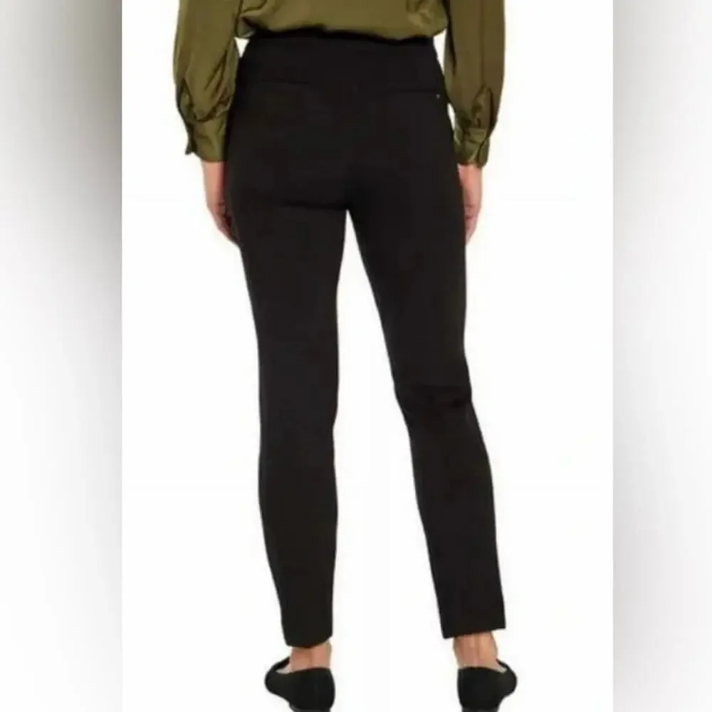 Banana Republic Pont Knit Pant Womens Size 14 Black High Rise Stretch Minimalist - Picture 4 of 15